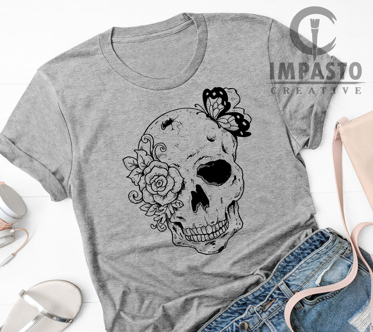 Sugar Skull Design' Women's T-Shirt