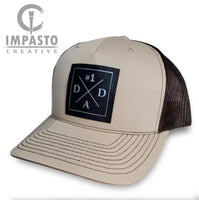 Number 1 Dad Hat, Dad's day, Father's Day Hat, trucker Hat, cool hat, khaki, father's day gift idea, guys hat, unique gift, dad gift, daddy