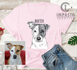 Custom Pet T shirt design, Your pet art on t shirt, pet portrait t shirt, pet lovers, gift idea, holiday gift, graphic tee,