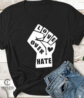 Love Over Hate t-shirt, trending t shirt, BLM logo Shirt, George Floyd, Black Lives Matter, trending, best seller, cool shirt, love