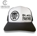 Black White Black Panther Trucker Hat, adult trucker hat, unisex size