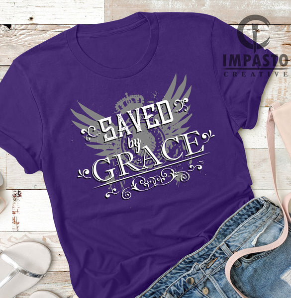 Saved By Grace t shirt, Unisex T shirt