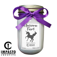 Unicorn Fart scented candle, funny candle, humorous candle, gift item, gift idea, gift for home, unicorn smell, unique scented candle